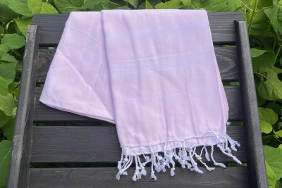 Hamamdoek poeder roze 100% katoen (180cm x 100cm) 