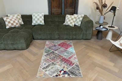 patchwork vloerkleed diverse kleuren nr.36212 153cm x 84cm