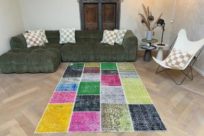 patchwork vloerkleed 230cm x 160cm