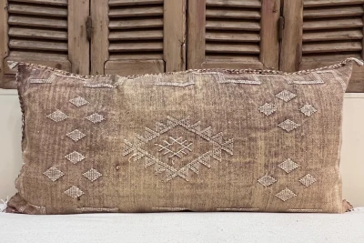 Sabra Kussen uit Marokko bruin 100cm x 50cm incl vulling nr.19914