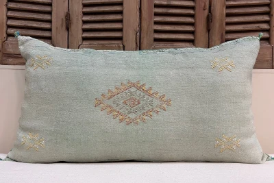 Sabra Kussen uit Marokko groen 100cm x 50cm incl vulling nr.56227