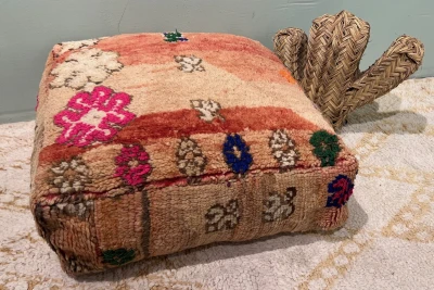 Marokkaanse Poef nr.77812 60cm x 60cm x 25cm incl. vulling