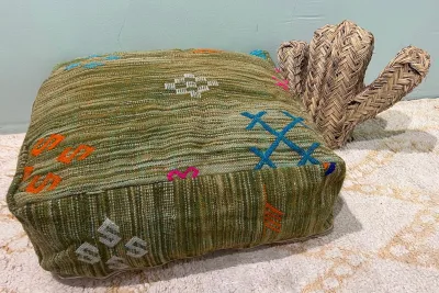 Marokkaanse Poef nr.77816 60cm x 60cm x 25cm incl. vulling