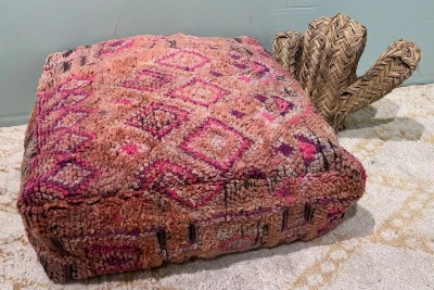 Marokkaanse Poef nr.77825 60cm x 60cm x 25cm incl. vulling