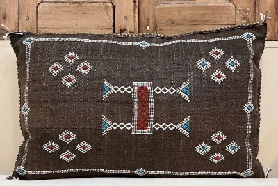 Sabra Kussen uit Marokko bruin 60cm x 40cm incl vulling nr.61127