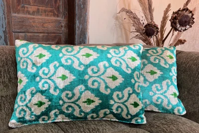 Ikat Velvet kussen 60cm x 40cm incl binnen kussen nr.98679