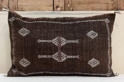 Sabra Kussen uit Marokko bruin 60cm x 40cm incl vulling nr.61173