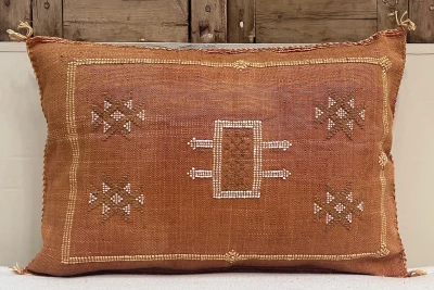 Sabra Kussen uit Marokko oranje / rood 60cm x 40cm incl vulling nr.61164