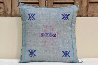 Sabra Kussen uit Marokko blauw 45cm x 45cm incl vulling nr.64083