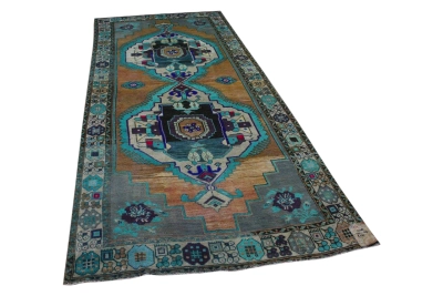 Vintage vloerkleed loper 56381 352cm x 149cm