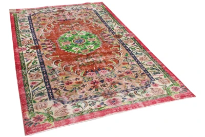 Vintage vloerkleed bruin groen 270cm x 162cm