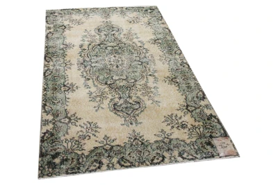 Vintage vloerkleed met groen 1107 210cm x 116cm