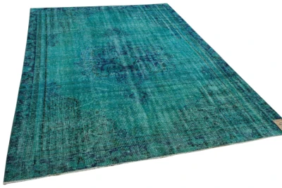 vintage vloerkleed met aqua blauw 12513 290cm x 208cm