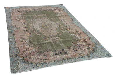 Vintage vloerkleed groen nr:12869 266cm x 172cm