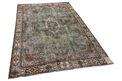 Vintage vloerkleed met groen 15705 273cm x 175cm
