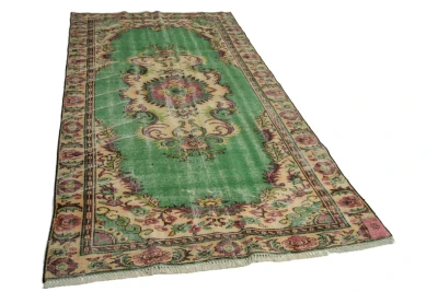 vintage vloerkleed groen 310cm x 169cm
