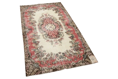 Vintage vloerkleed roze nr:17191 207cm x 117cm