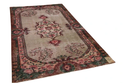 vintage vloerkleed bruin groen rood 17481 273cm x 160cm