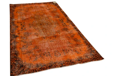 Vintage vloerkleed oranje nr:23011 288cm x 154cm