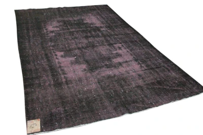 Vintage vloerkleed zwart nr:23856 303cm x 181cm