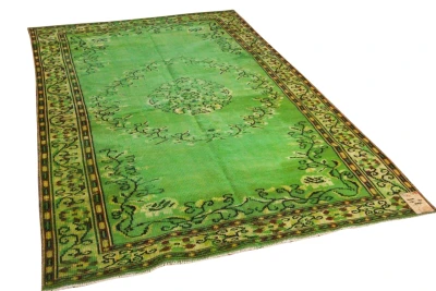 vintage vloerkleed groen 25234 290cm x 190cm