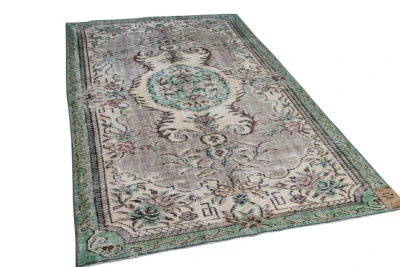 vintage vloerkleed met groen 25310 274cm x 158cm