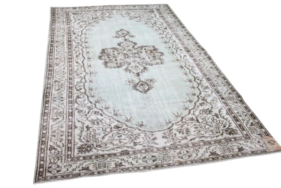 Vintage vloerkleed groen 27460 290cm x 178cm