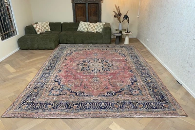 Vintage kirman vloerkleed 34561 376cm x 283cm