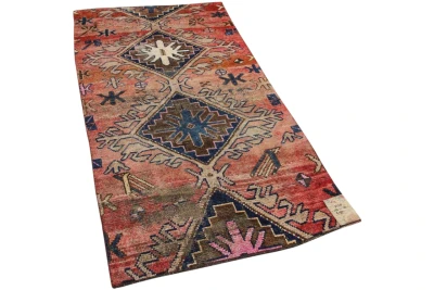 Vintage vloerkleed oranje nr:35718 237cm x 120cm