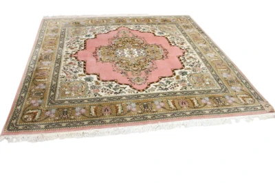 ongeschoren vintage vloerkleed 45867 248cm x 248cm