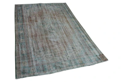 Vintage vloerkleed bruin met groen, 250cm x 158cm, nr4688