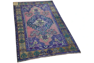 Vintage vloerkleed paars 56126 175cm x 100cm