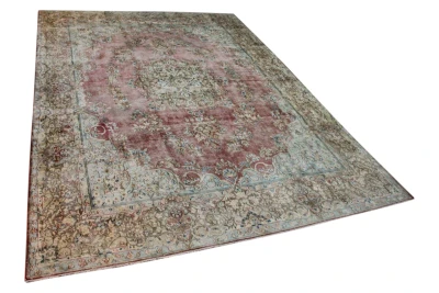 Vintage vloerkleed bruin en rood, nr.59546 392cm x 290cm  