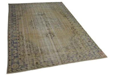 vintage vloerkleed oranje bruin kleuren 266cm x 179cm  