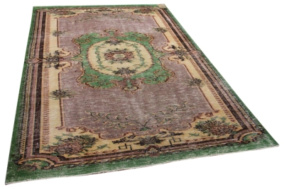 Vintage vloerkleed bruin, groen 10669 280cm x 183cm