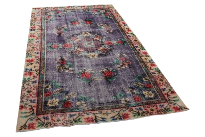 Vintage vloerkleed met paars 17256 273cm x 166cm