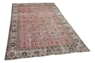 Vintage vloerkleed roze 27477 277cm x 163cm