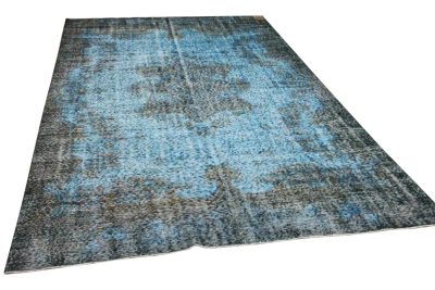Vintage vloerkleed blauw 29726 338cm x 208cm