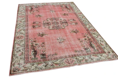 Vintage vloerkleed rood 34835 288cm x 196cm