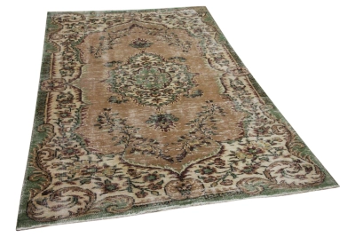 Vintage vloerkleed met groen 7605 258cm x 150cm