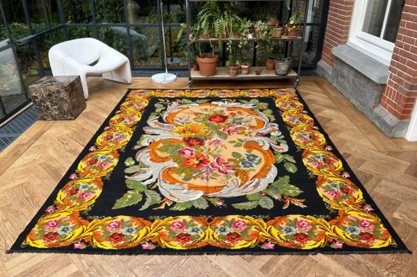 Rozenkelim authentiek, handgeweven in Moldavië 10440 300cm x 233cm  