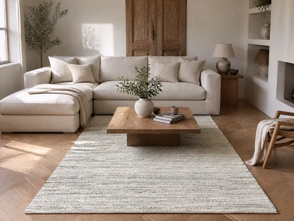 SALE Handgemaakt jute vloerkleed groen nr.1479