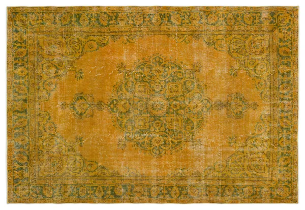 Vintage vloerkleed okergeel 20104 282cm x 192cm