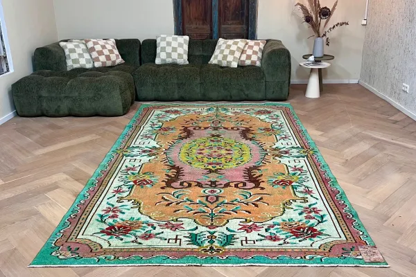 Vintage vloerkleed 27164 312cm x 185cm
