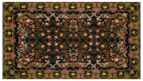 Rozenkelim authentiek, handgeweven in Moldavië 29554 340cm x 191cm 