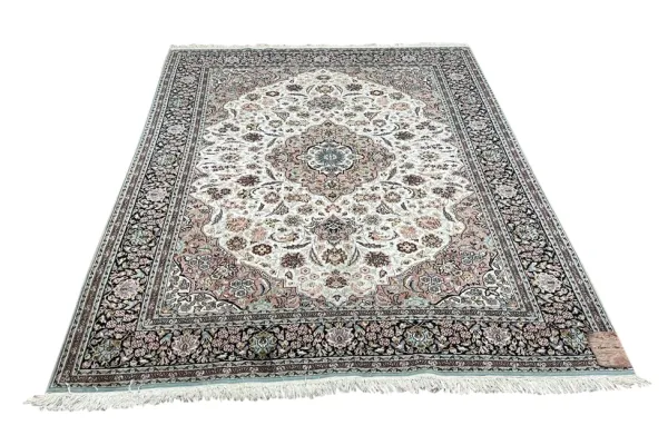 Ongeschoren Tabriz vloerkleed met zijde, nr.30320 260cm x 180cm 