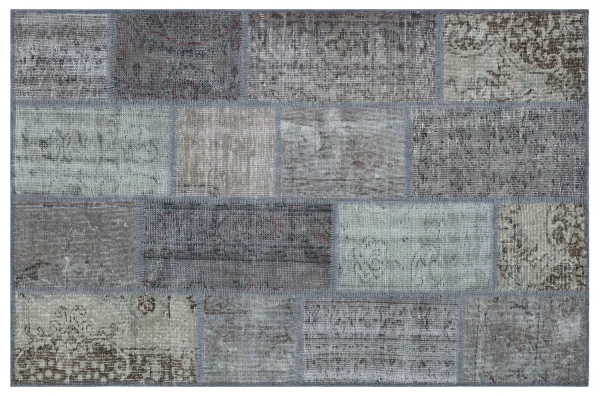 patchwork vloerkleed grijs  nr.31209 180cm x 120cm