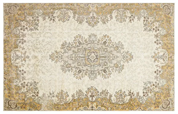 Vintage vloerkleed met geel 35914 259cm x 165cm