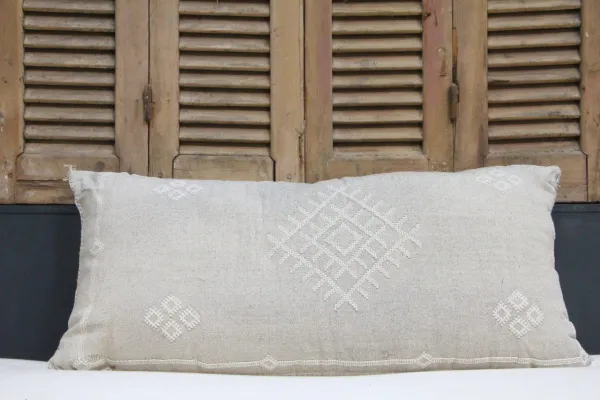 Sabra Kussen uit Marokko grijs 100cm x 50cm incl vulling nr. 58128