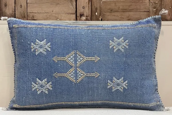 Sabra Kussen uit Marokko blauw 60cm x 40cm incl vulling nr.61210